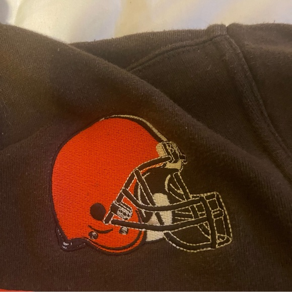 Cleveland Browns Hoodie Men Large Brown Heavyweight Casual Embroidered Logo - Picture 5 of 9